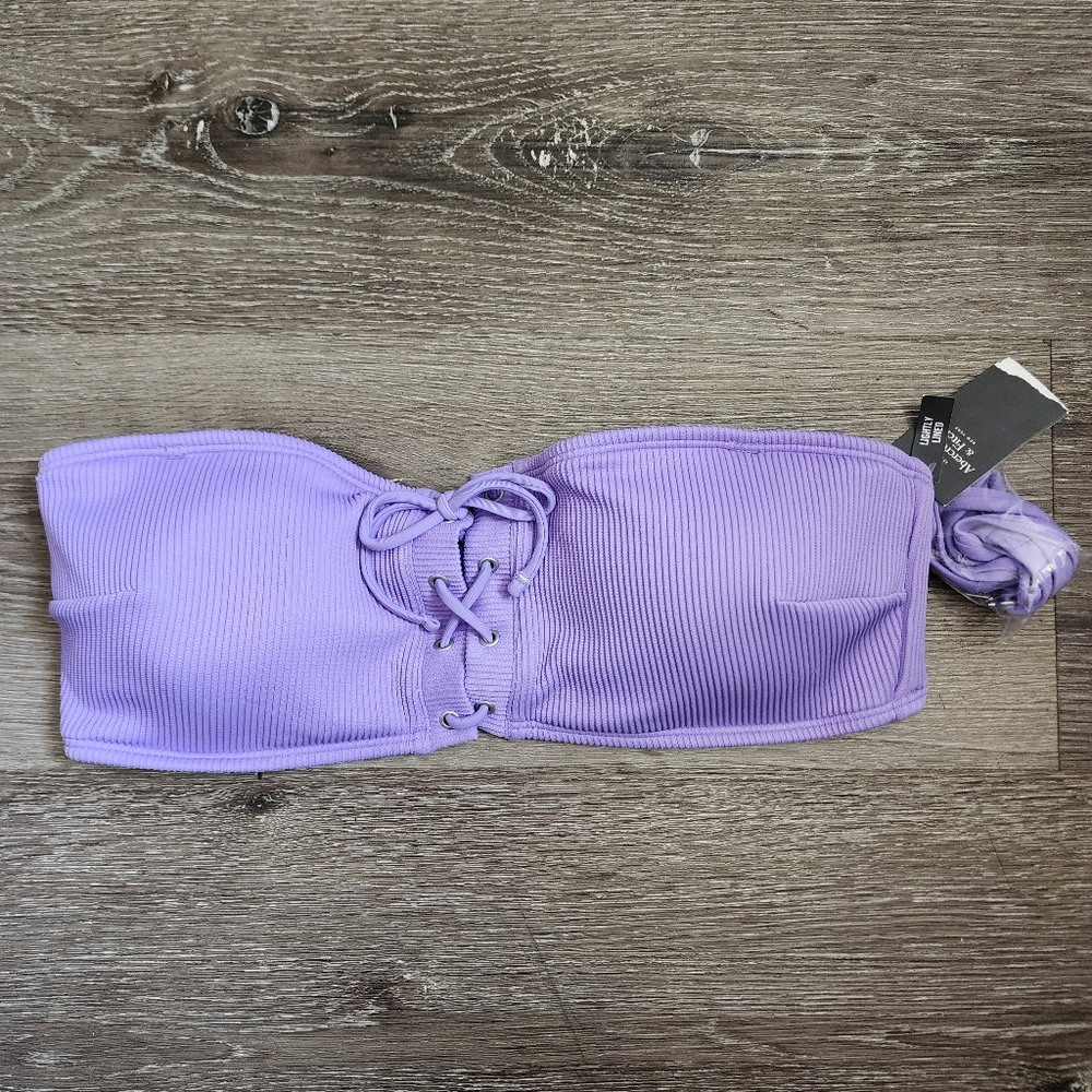 Abercrombie Purple Bikini Top Size L